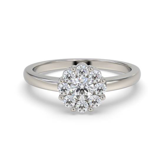 Eleganter Ring mit rundem Diamantcluster (0,40 ct)