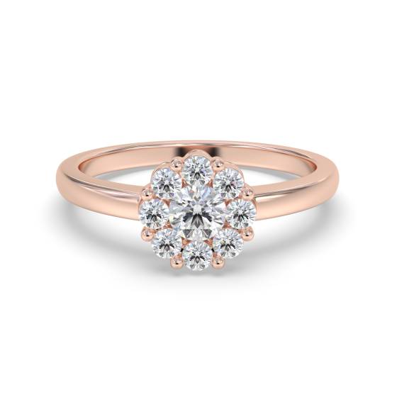 Eleganter Ring mit rundem Diamantcluster (0,40 ct)