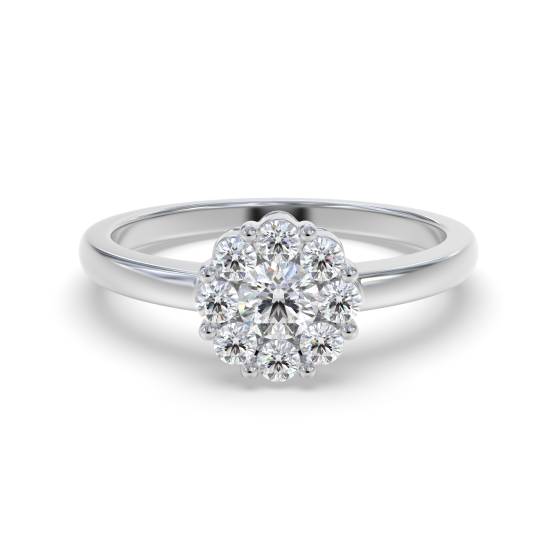 Eleganter Ring mit rundem Diamantcluster (0,40 ct)