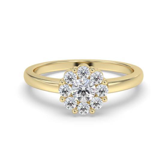 Eleganter Ring mit rundem Diamantcluster (0,40 ct)