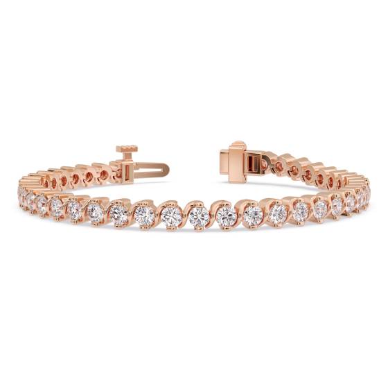 Klassisches Designer-Armband mit rundem Diamanten
