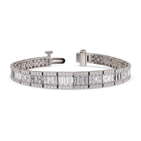 Klassisches einreihiges Diamant-Tennisarmband mit 10,00 Karat