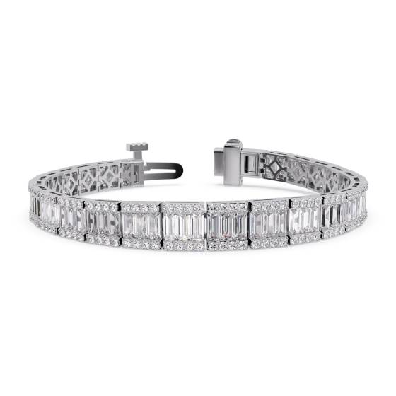 Klassisches einreihiges Diamant-Tennisarmband mit 10,00 Karat