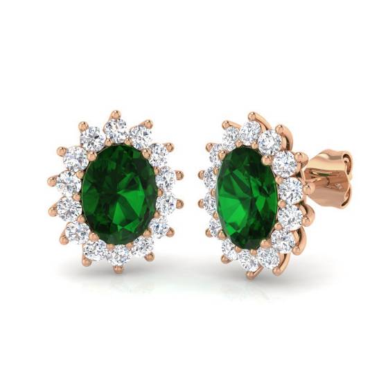 Ohrringe mit Smaragd und Diamanten (1,25 ct, VS/E-F)