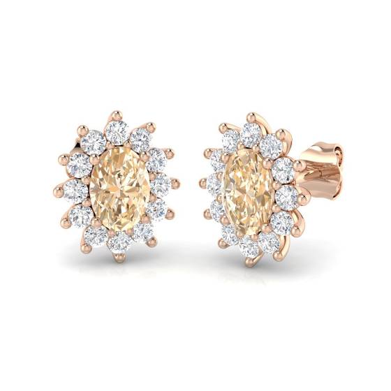 Ohrringe mit Morganit und Diamanten (1,35 ct, VS/E-F)