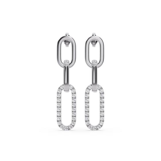 0,70 ct runde Diamant-Ohrclips
