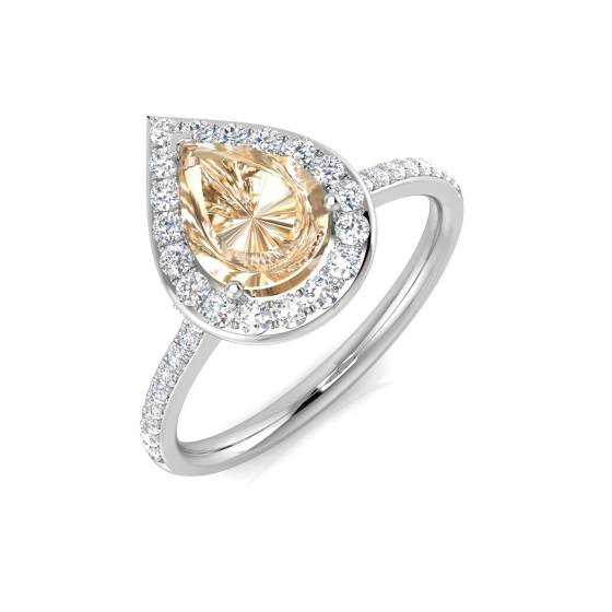 1,25 ct VS/E-F Morganit- und Diamant-Edelsteinring