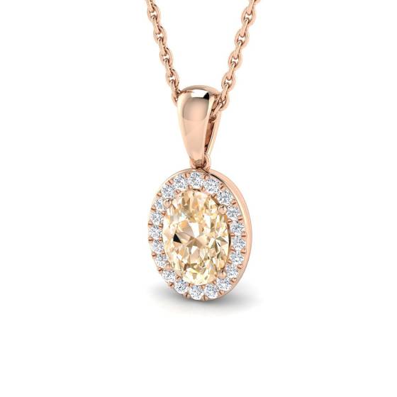 0,70 ct VS/E-F Morganit- und Diamant-Edelsteinanhänger