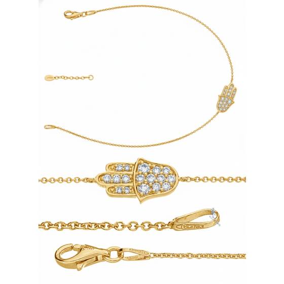 Klassisches Designer-Armband mit rundem Diamanten