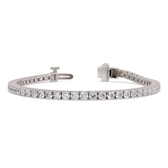 Klassisches einreihiges Diamant-Tennisarmband mit 4,00 ct