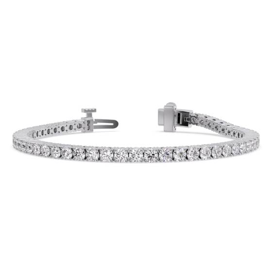 Klassisches einreihiges Diamant-Tennisarmband mit 4,00 ct