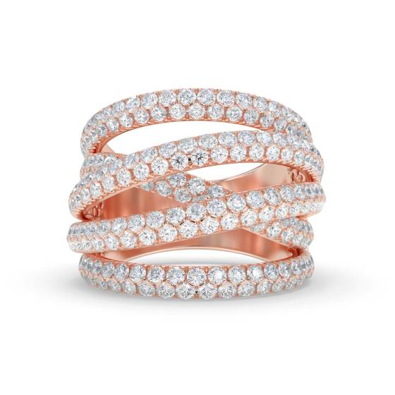 4,00 ct Spiral-Runddiamant-Ring