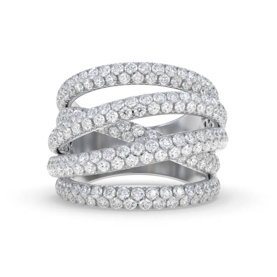 4,00 ct Spiral-Runddiamant-Ring