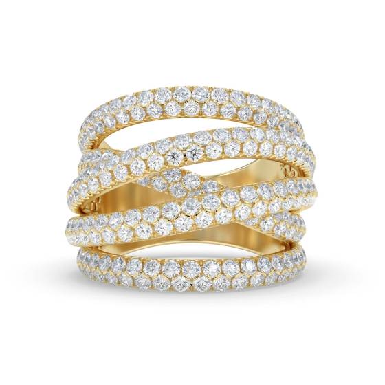 4,00 ct Spiral-Runddiamant-Ring