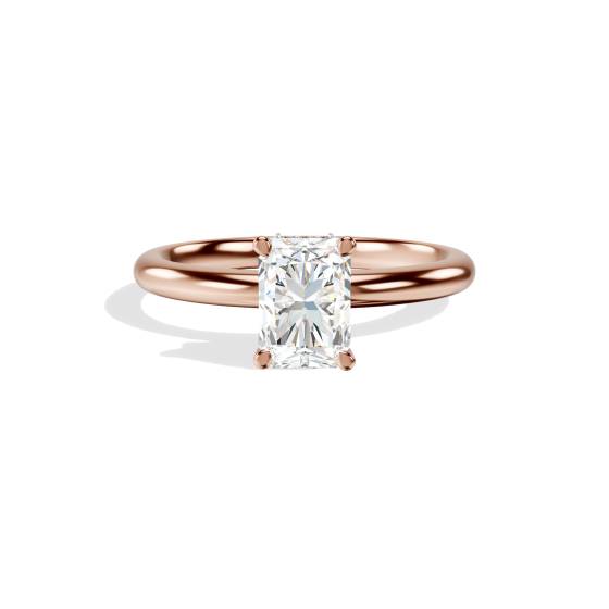 Strahlender Diamantring mit verstecktem Halo