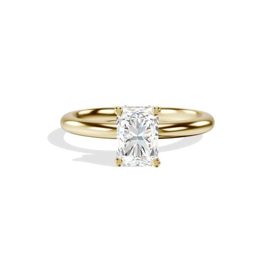 Strahlender Diamantring mit verstecktem Halo