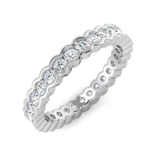 1,00 ct VS/F-G Rundschliff Voll-Eternity-Ring