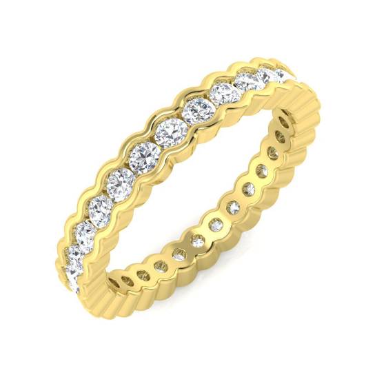 1,00 ct VS/F-G Rundschliff Voll-Eternity-Ring
