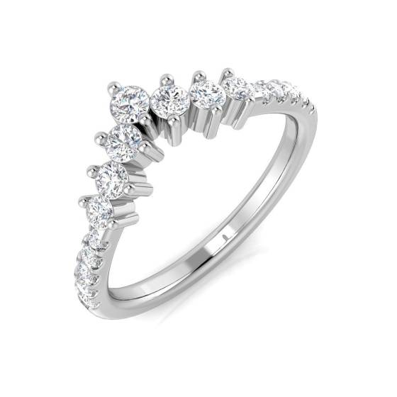 0,41 ct SI2/G Rundschliff-Naturdiamant-Wunschring aus Platin