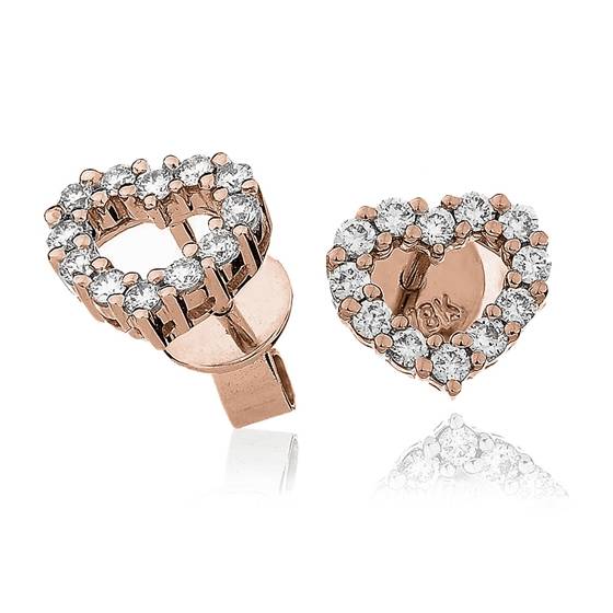 0,35 ct VS/F-G Diamantcluster-Ohrringe