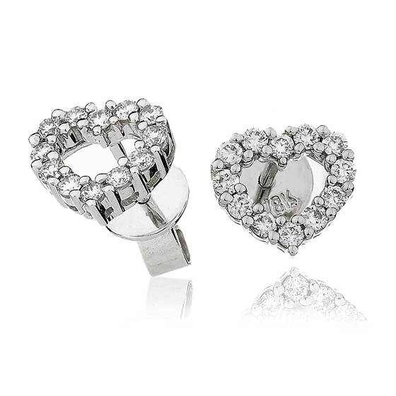 Round Diamond Heart Shaped Designer Earrings