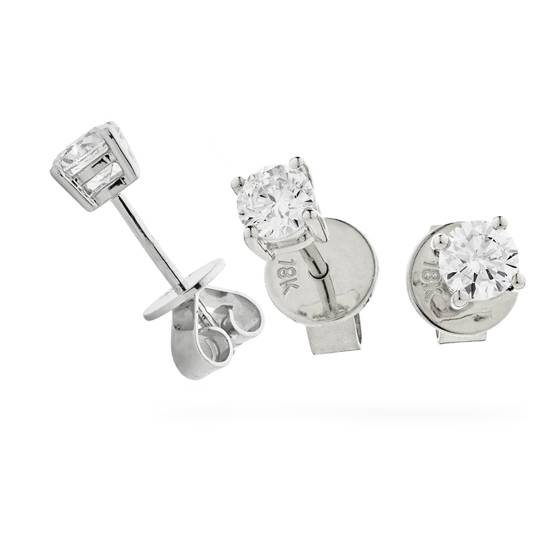 0,80 ct VS/F-G Runde Diamant-Ohrstecker