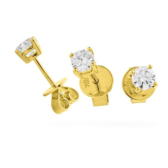 0,80 ct VS/F-G Runde Diamant-Ohrstecker
