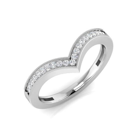 0,10 ct SI2/G Rundschliff-Naturdiamant-Wunschring aus Platin