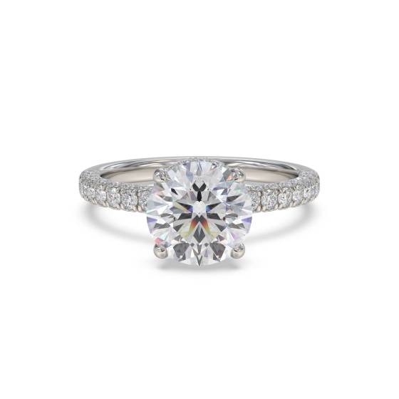 Vintage Verlobungsring mit rundem Diamanten
