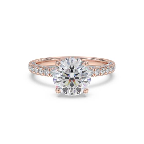 Vintage Verlobungsring mit rundem Diamanten