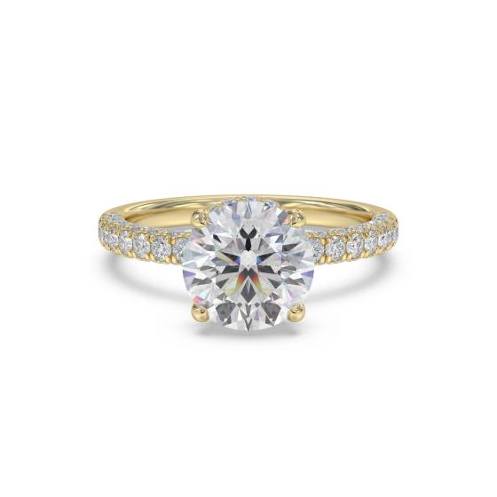 Vintage Verlobungsring mit rundem Diamanten