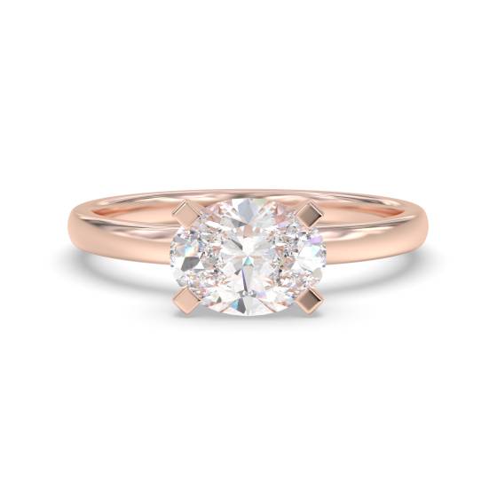 Verlobungsring mit ovalem Diamanten