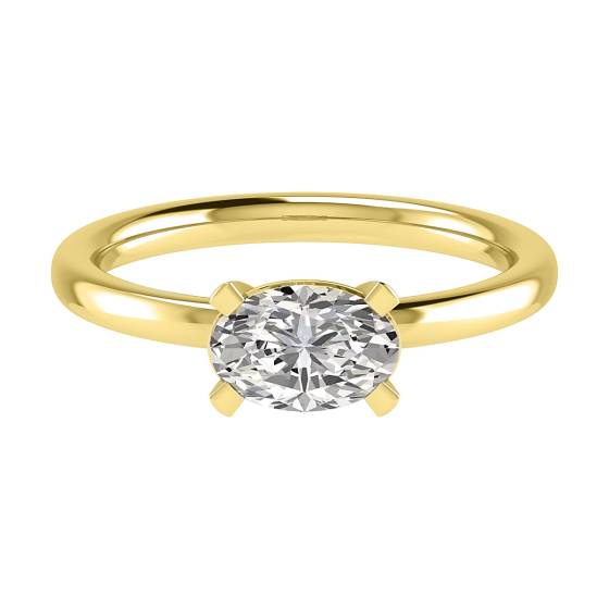 Verlobungsring mit ovalem Diamanten