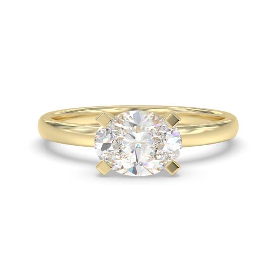 Verlobungsring mit ovalem Diamanten