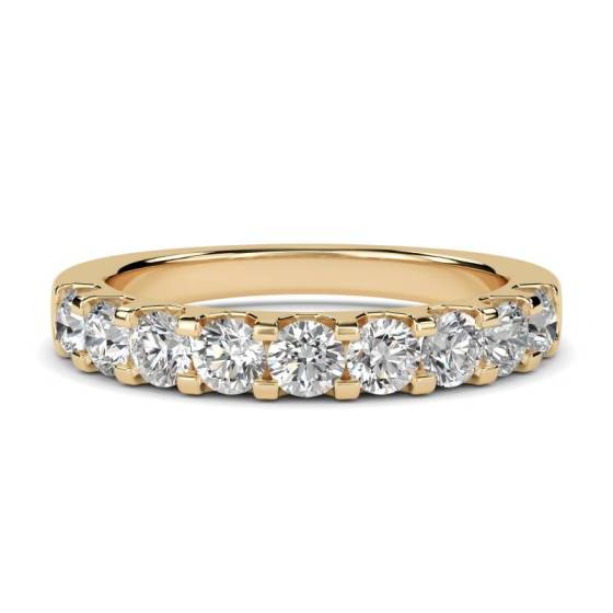 Halb-Ewigkeitsring mit 0,80 ct VS/E-F Rundschliff-Naturdiamant