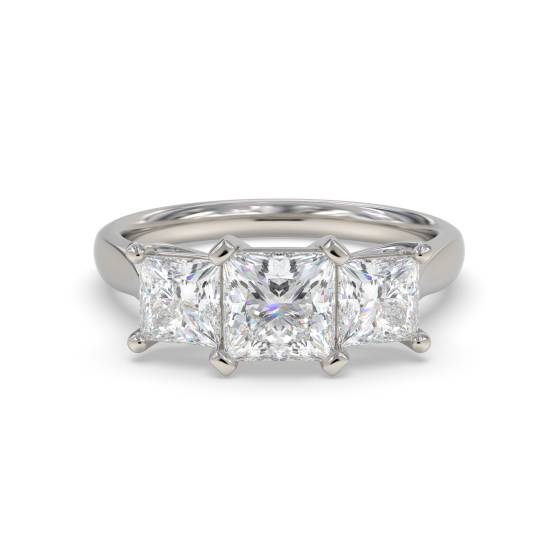 Traditioneller Prinzess-Diamant-Trilogie-Ring