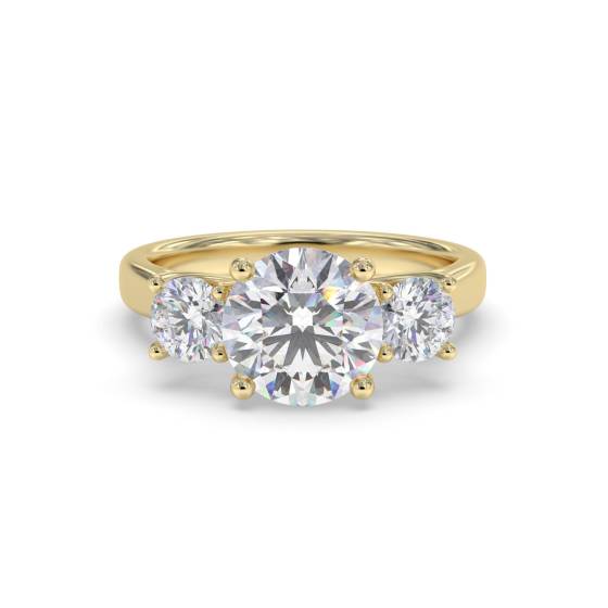 Unique Loop Round Diamond Trilogy Ring