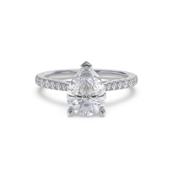 Birnenförmiger Diamant-Schulterring