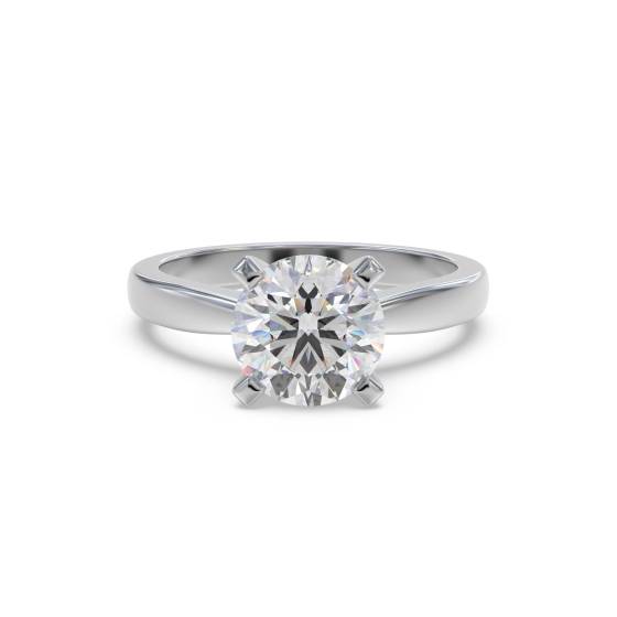 Verlobungsring mit rundem Diamanten