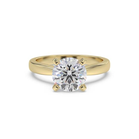 Verlobungsring mit rundem Diamanten