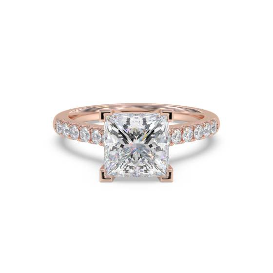 Prinzessinnen-Diamant-Schulterset-Ring