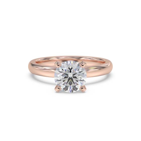 Verlobungsring mit rundem Diamanten