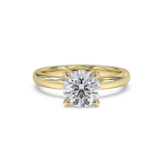 Verlobungsring mit rundem Diamanten