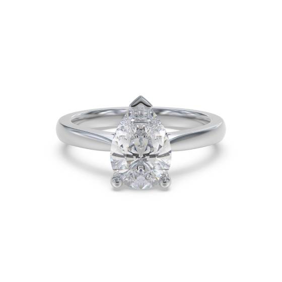 Traditioneller Verlobungsring mit birnenförmigem Diamanten