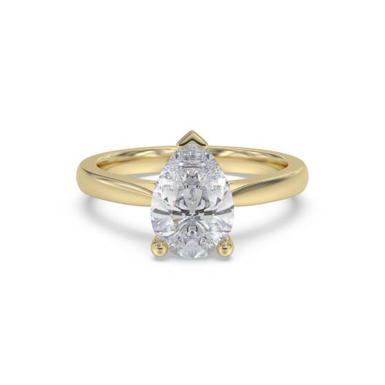 Traditioneller Verlobungsring mit birnenförmigem Diamanten
