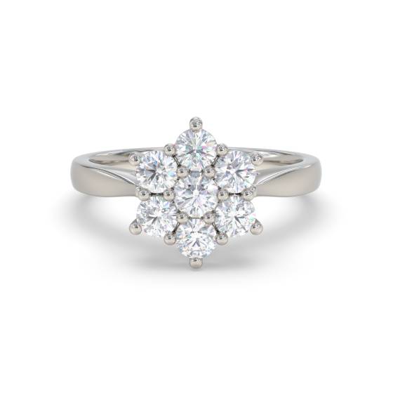 Runder Diamantcluster-Ring