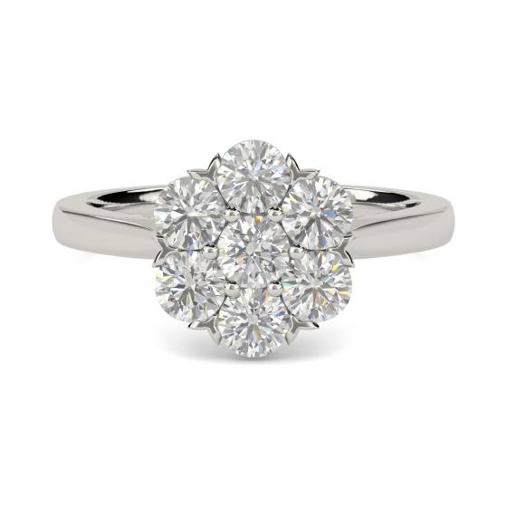 Runder Diamantcluster-Ring