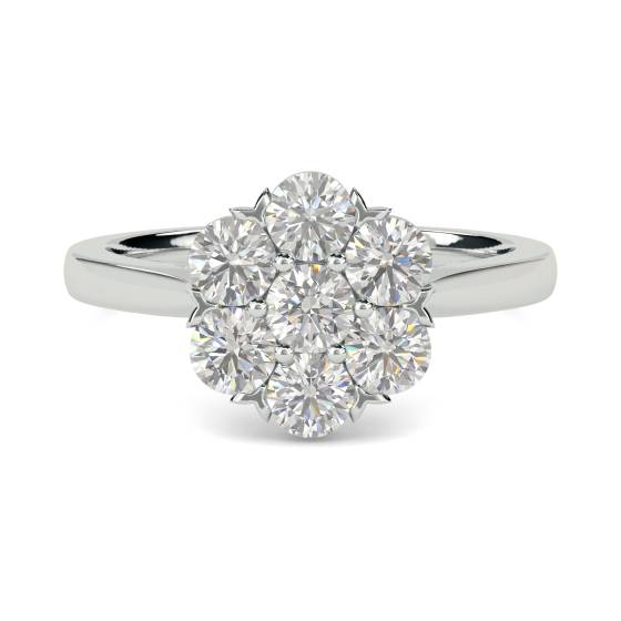 Runder Diamantcluster-Ring