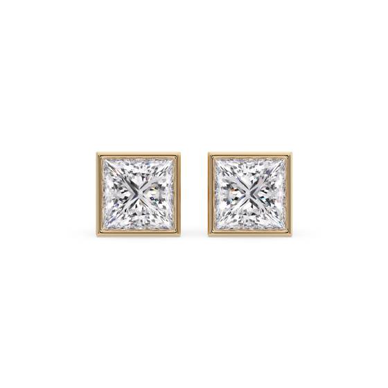 Ohrringe mit Diamantfassung im Prinzessinnen-Design