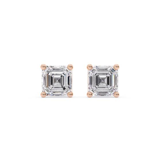 Klassische Asscher-Diamant-Ohrstecker